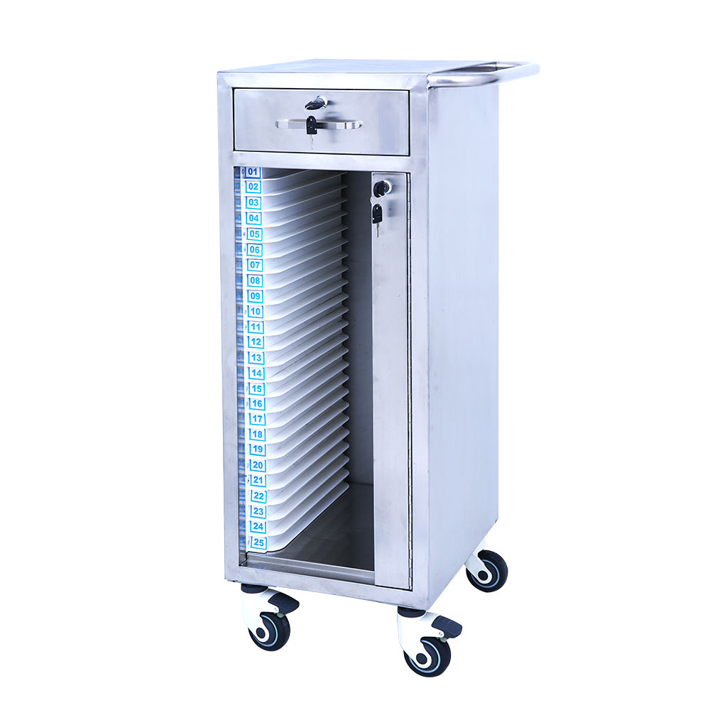 B13 Stainless Steel Medical Record Trolley